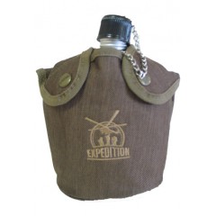 Фляга алюмин. со стаканом в мех. чехле 1л