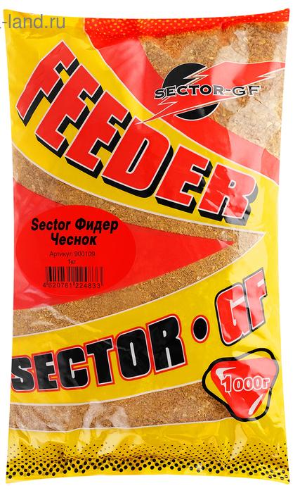 Прикормка Greenfishing SECTOR-GF Фидер Чеснок, 1кг